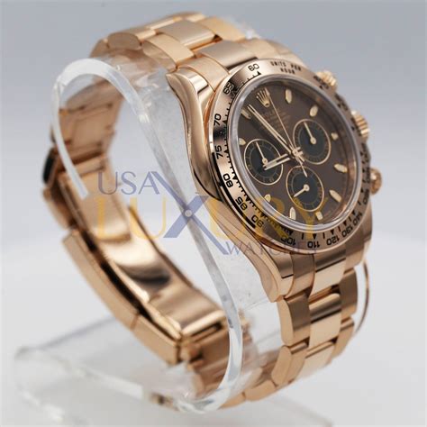 rolex cosmograph daytona chocolate dial 18k everose full gold|rolex 116505 daytona.